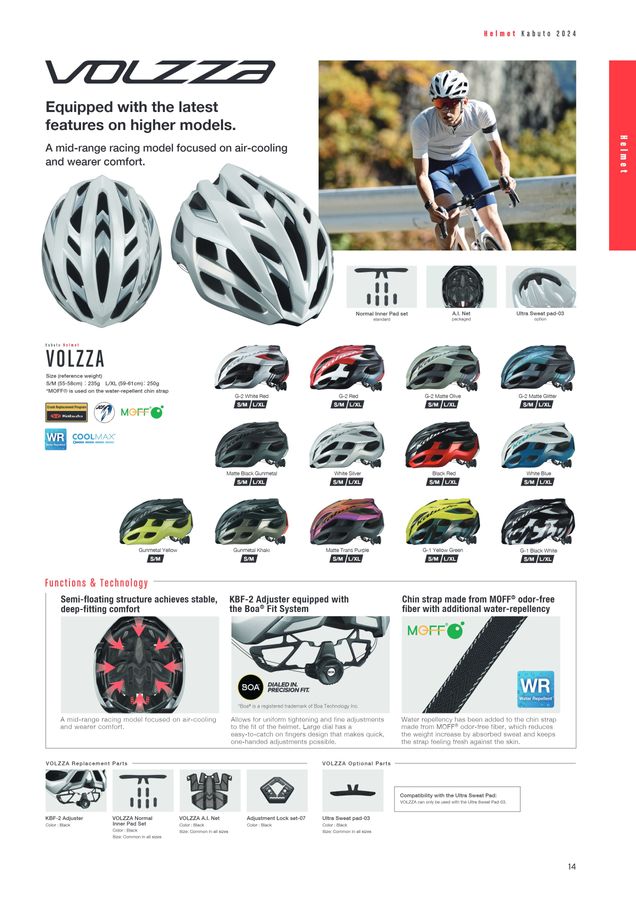 KABUTO Bicycle Helmet & Gear 2024